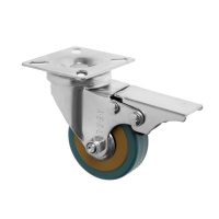 Колесо мебельное, d=50 мм, на площадке, с футоркой, с фиксатором, 4 шт TMP Колесо мебельное, d=50 мм, на площадке, с футоркой, с фиксатором, 4 шт TMP