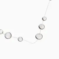 Колье на леске "Капля росы", цвет былй в серебре