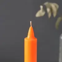 Ароматическая свеча парафиновая хозяйственная, 2&times;21 см, 55 г, апельсин