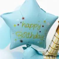 Воздушные шары "Голубая гитара" фольга, латекс, набор 12 штук