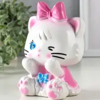 Копилка "Киска с бантом розовым" 17,5х12,5х11,5 см