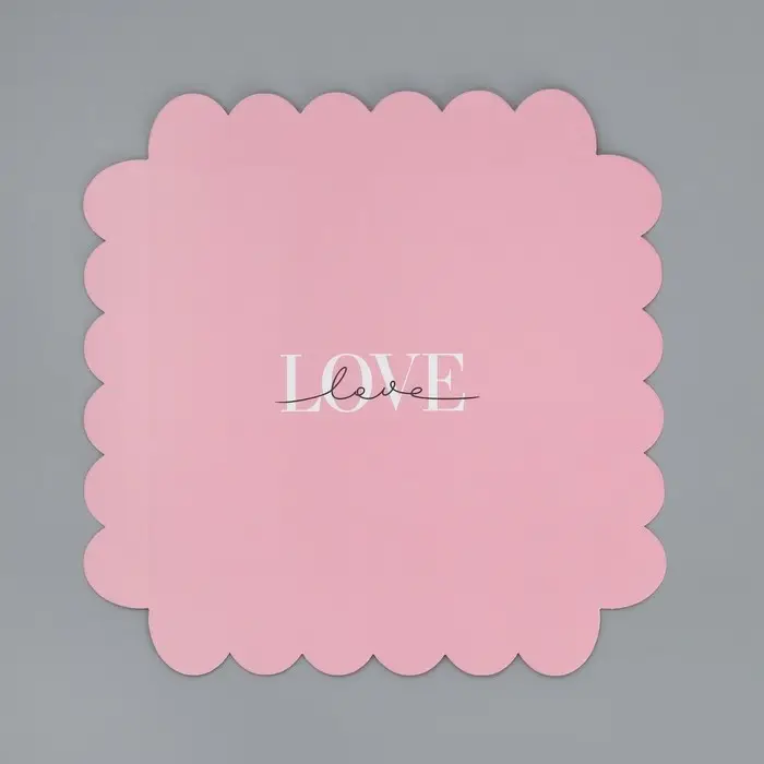 Коробка для печенья, кондитерская упаковка с пластиковой крышкой, &laquo;Шёлковая любовь&raquo;, 21 х 21 х 3 см