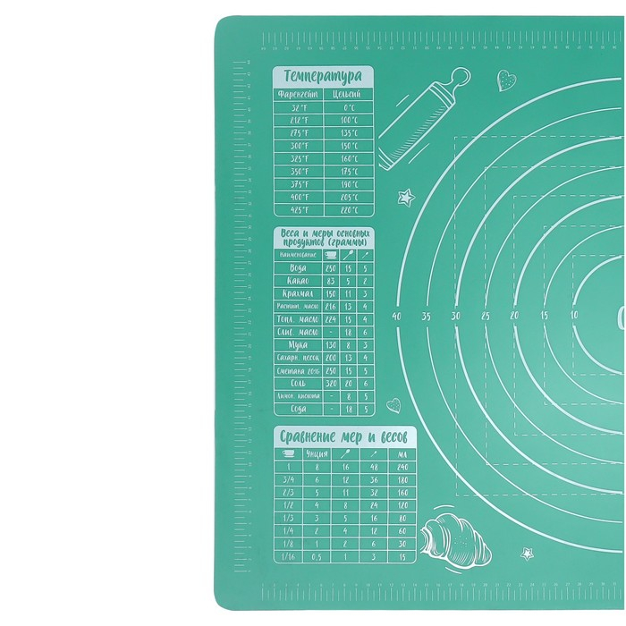 Силиконовый коврик для выпечки «Своими руками», 70 х 50 см Силиконовый коврик для выпечки «Своими руками», 70 х 50 см