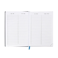 Ежедневник недатированный, A5, 160 листов, Attomex. Lancaster, твердая обложка балакрон с поролоном, тиснение фольгой, перфорация, ляссе, блок 70%, синий