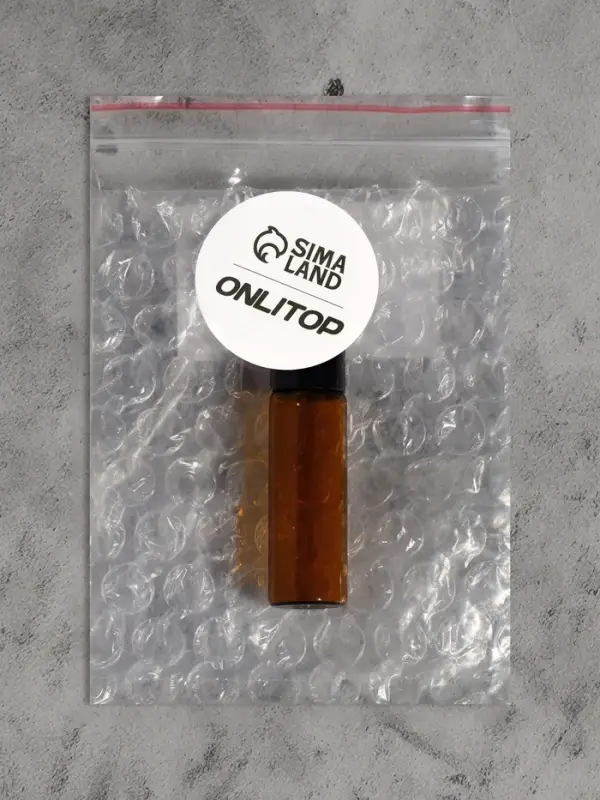 Флакон стеклянный для парфюма, с металлическим роликом, 5 мл, коричневый, чёрный