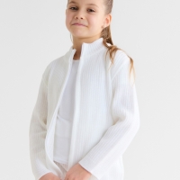 Костюм детский вязаный (кофта и брюки) MINAKU, цвет белый, рост 128 см