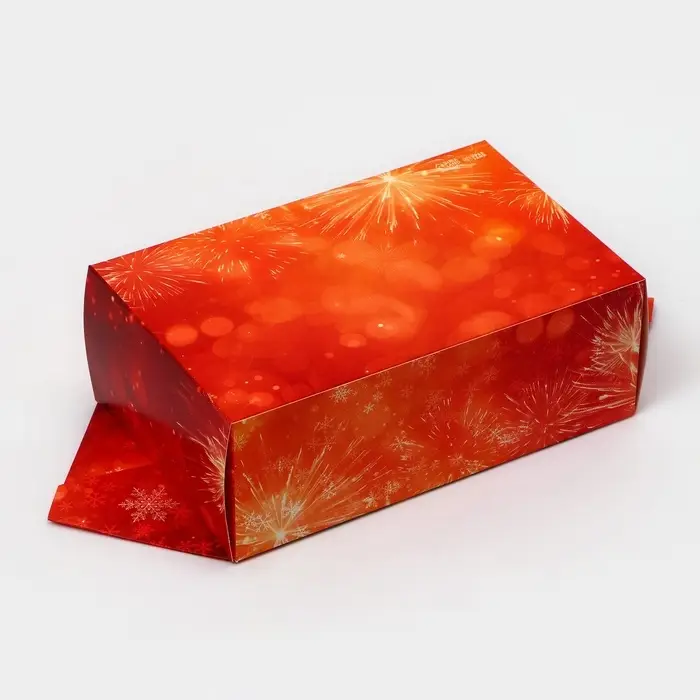 Подарочная коробка - конфета новогодняя складная &laquo;Новогодний Венок&raquo;, 14&times;22&times;8 см