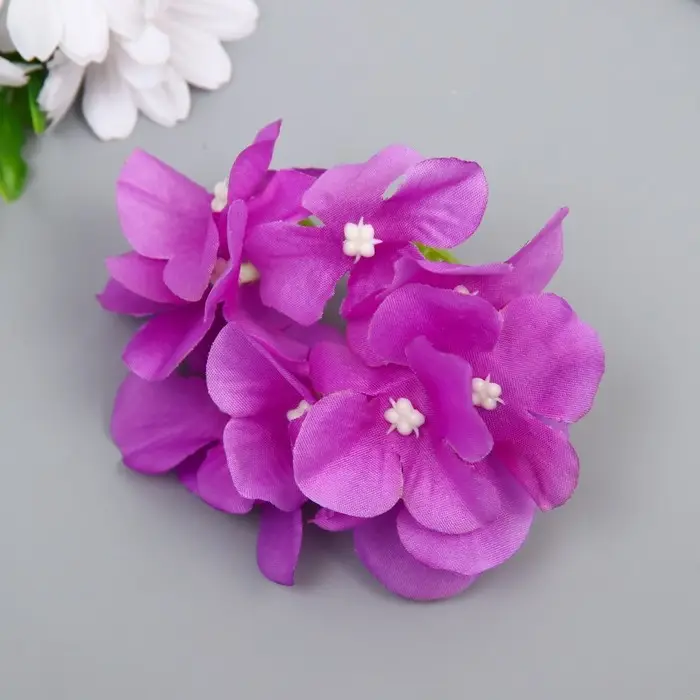 Цветы для декорирования "Гортензия" сиреневые 10х10 см