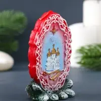 Свеча фигурная "Храм в рамке" 5,5х4х9 см, цв. красный