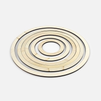 Набор основ для макраме, круглых, 6 шт., 4 мм, d=10/15/19.5/22.5/25.5/30 см