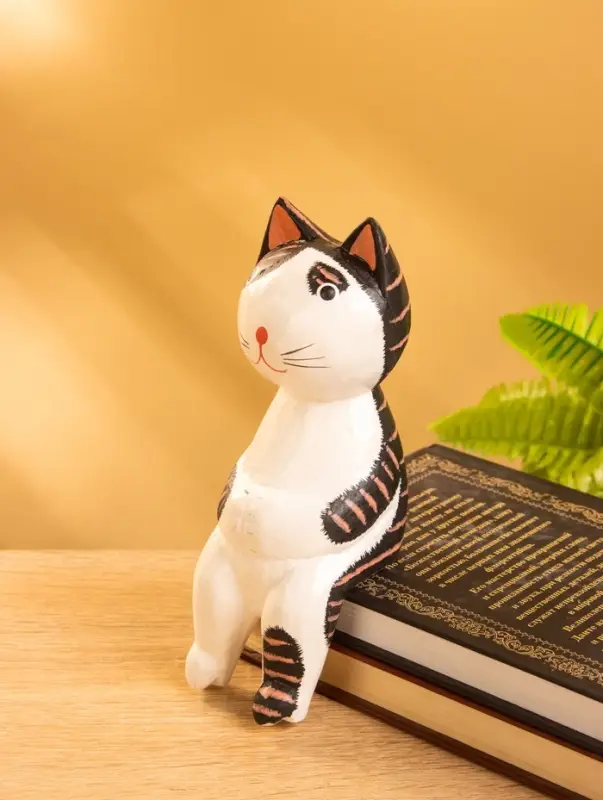 Сувенир &laquo;Кот сидячий&raquo;, 5&times;6&times;14 см, дерево, коричневый