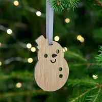 Деревянная подвеска Christmate, снеговик
