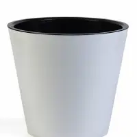 Горшок для цветов "Rosemary" D-23 см, 5 л с дренажной вставкой, белый