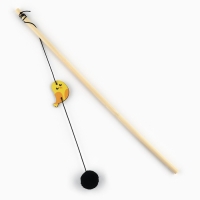 Дразнилка с деревянной подвеской &laquo;Птичка&raquo;, 4 см