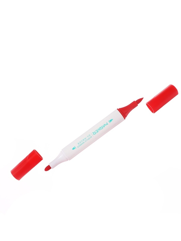 Набор акриловых маркеров 18 цветов в пластиковом кейсе, двусторонние Набор акриловых маркеров 18 цветов в пластиковом кейсе, двусторонние