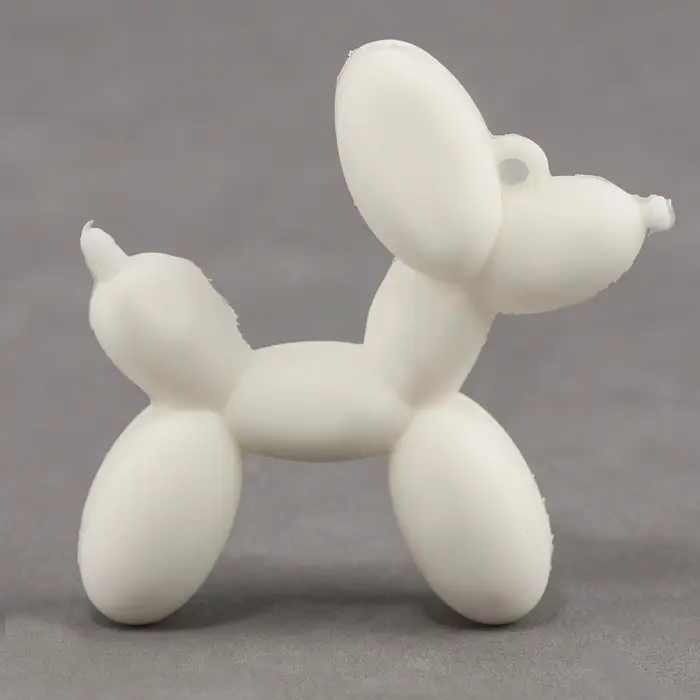 Алмазная мозаика на брелоке "Собачка" серебро