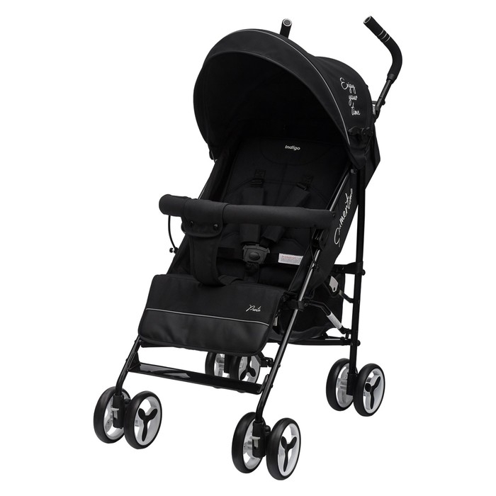 Коляска прогулочная детская Indigo PUNTO, складывается в трость, цвет черный Коляска прогулочная детская Indigo PUNTO, складывается в трость, цвет черный