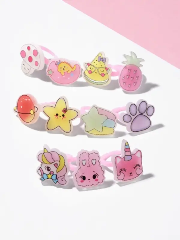 Кольцо детское Выбражулька &laquo;Зверюшки&raquo;, форма МИКС, безразмерное, цвет МИКС