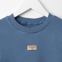 Костюм детский (свитшот, шорты) MINAKU, цвет синий, рост 116 см