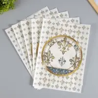 Декупажная карта "Геральдическая лилия" плотность  45г/м2  формат А4 2519222