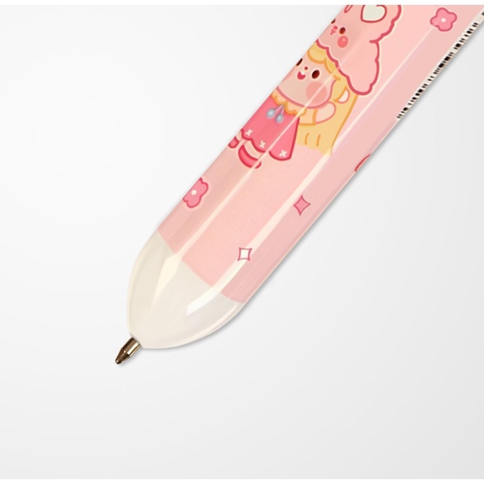 Ручка шариковая 10-цветная 0,5мм "Шапочка розовая" (штрихкод на штуке)