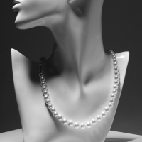 Бусы жемчуг &laquo;Невеста&raquo; шар №4,6,8, цвет белый, L=45 см