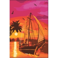 Алмазная мозаика с полным заполнением на холсте &laquo;Парус&raquo;, 20 х 30 см