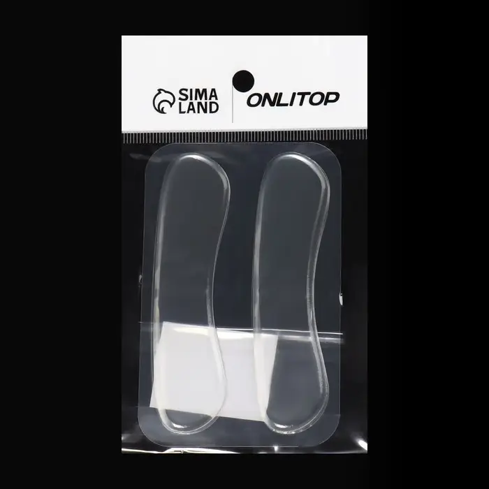 Пяткоудерживатели для обуви, на клеевой основе, силиконовые, 9.8&times;2.5 см, пара, прозрачные