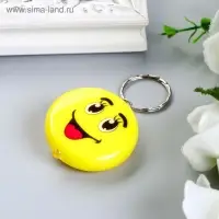 Фонарик свет на кольце "Смайлик-рожица" светит МИКС 1х4х4 см