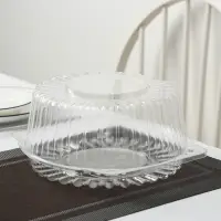 Контейнер для торта одноразовый с неразъёмной крышкой ИП-52 В, 23&times;11.4 см, внутренний 21&times;10.1 см, пластик, прозрачный