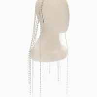 Украшение для волос &laquo;Паутина&raquo;, 50 см, белое в серебре