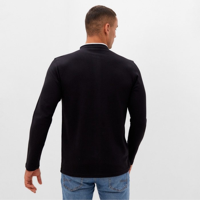 Футболка с дл. рукавом мужская MINAKU цвет черный, р-р 42 Футболка с дл. рукавом мужская MINAKU цвет черный, р-р 42