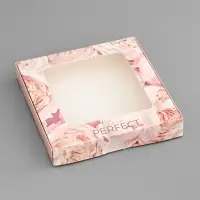 Коробка подарочная сборная с окном, упаковка, &laquo;Ты прекрасна&raquo;, 19&times;19&times;3 см