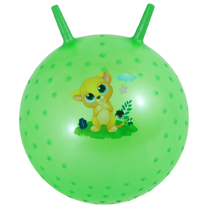 Мяч-прыгун с рожками &laquo;Счастливые улыбки&raquo;, массажный, d=55 см, 420 г, МИКС