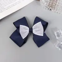 Резинка для волос бант &laquo;Школьница&raquo;, 9&times;6 см, сине-белая