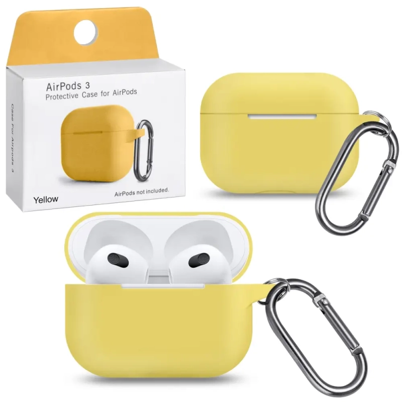 Чехол Apods 3 Yellow с карабином #12