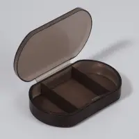 Таблетница - органайзер, 6&times;3.5&times;1.3 см, 3 секции, чёрная