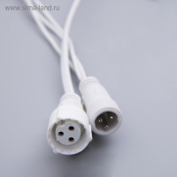 Гирлянда &laquo;Бахрома&raquo; 3 &times; 0.6 м, IP44, УМС, белая нить, 160 LED, свечение жёлтое, мерцание белым, 220 В