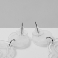 Серьги пластик &laquo;Пятилистник&raquo; цветы прозрачные, цветные