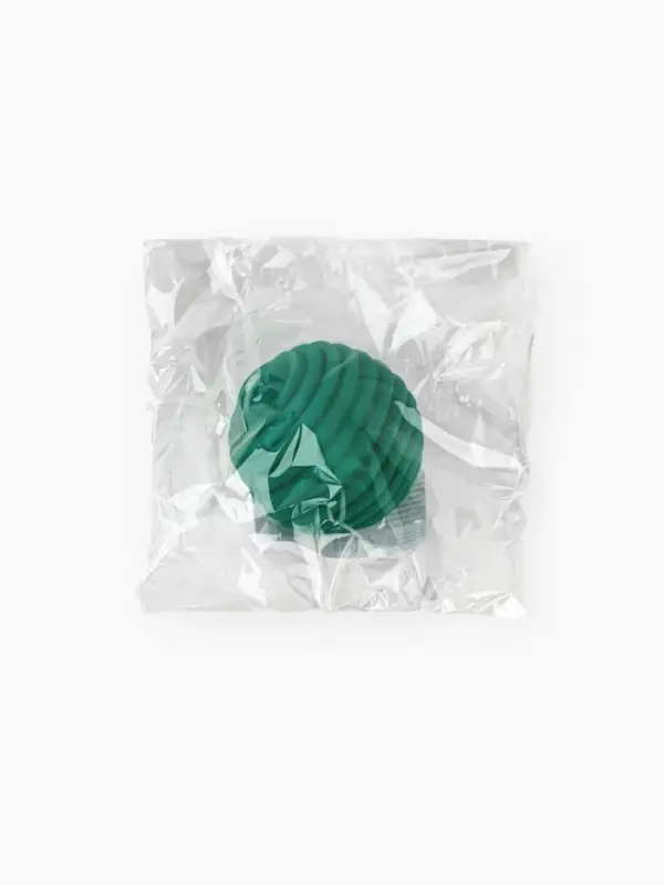 Игрушка пищащая  "Мячик, горизонтальные полоски", 5,5 см  темно-зеленая