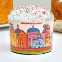 Форма бумажная для кулича Деко-про &laquo;Кремли&raquo;, 11&times;8.5 см, МИКС