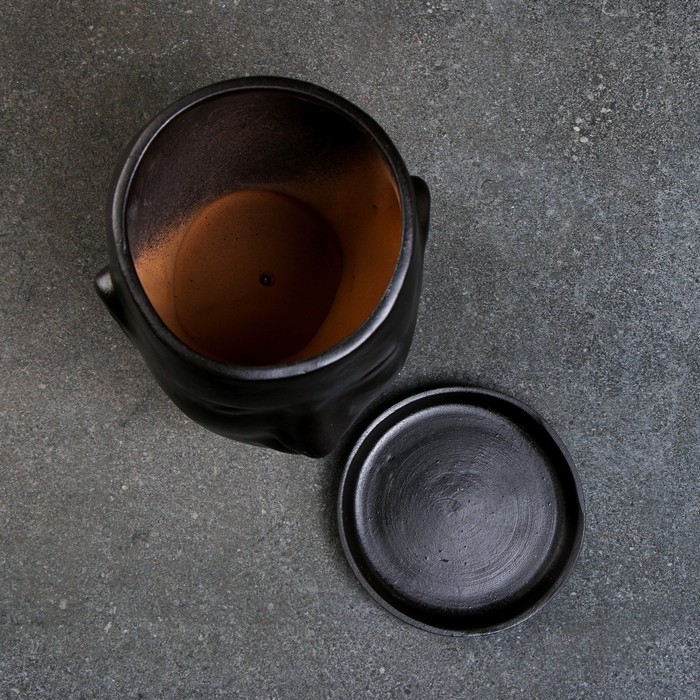 Горшок - органайзер Горшок - органайзер "Голова" черное, 3 л/ 24х19см