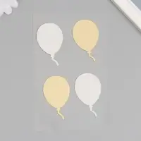 Наклейка зеркальная "Воздушные шары" 20х10 см