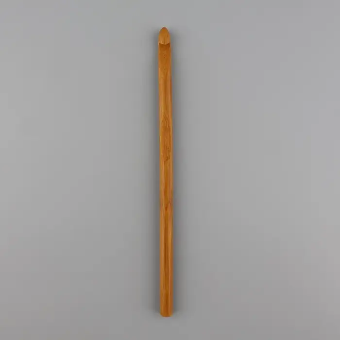 Крючок для вязания, бамбуковый, d=7 мм, 15 см