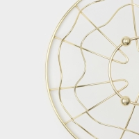 Фруктовница Доляна &laquo;Солнце&raquo;, 23&times;23&times;9 см, цвет золотой