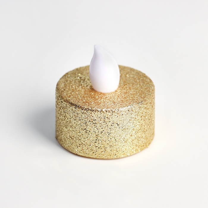 Светодиодные свечи, ночники LED RISALUX &laquo;Для волшебных моментов&raquo; набор 4 шт., золото блёстки, RGB