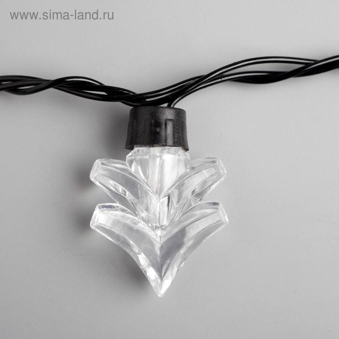 Гирлянда &laquo;Нить&raquo; 5 м с насадками &laquo;Ёлка&raquo;, IP44, тёмная нить, 40 LED, свечение жёлтое, 8 режимов, 220 В