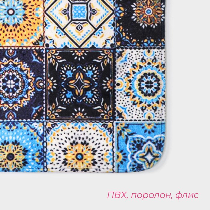 Коврик для ванной и туалета Доляна &laquo;Богемия&raquo;, мозаика, 40&times;60 см