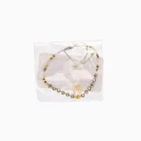 Браслет "Лила" длина 16 см, цв. серый, золотистый