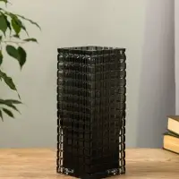 Ваза стекло настольная "Валери" кубики, 24,5х10 см, серый